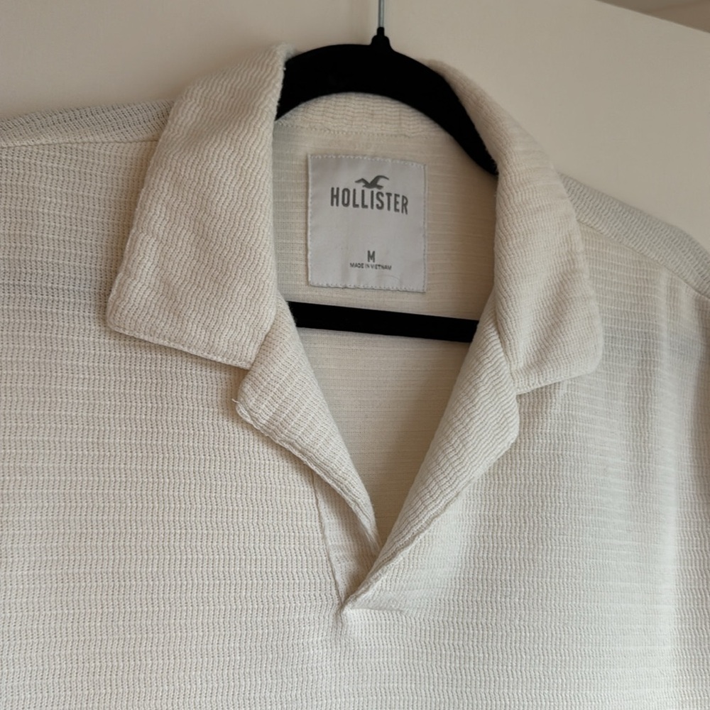 Hollister Textured Camp Collar Polo